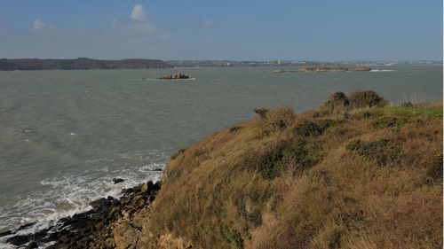 Scenic view of sea against sky