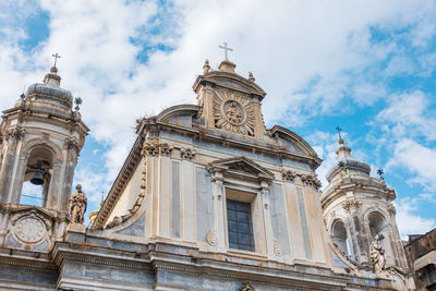 Low angle view of historical building against sky