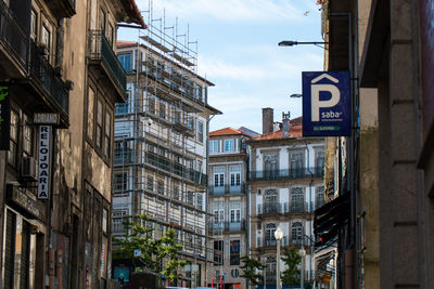 Low angle view of buildings against sky