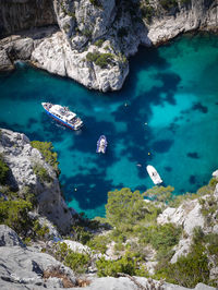 Rocks in sea