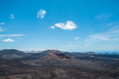 Scenic view of desert against sky