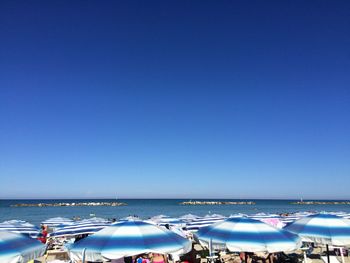 View of sea against clear sky