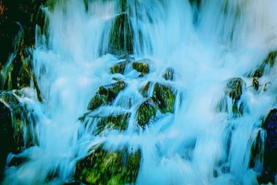 Scenic view of waterfall