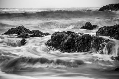 Rock formations in sea