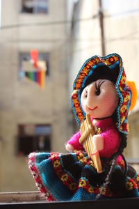 Close-up of toy figurine