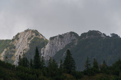 Scenic view of rocky mountains against sky