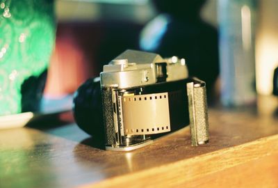 Close-up of toy on table