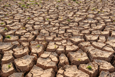 Full frame shot of cracked land