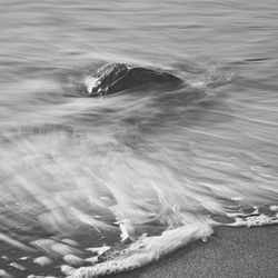 High angle view of sea waves