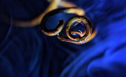 Extreme close up of blue surface