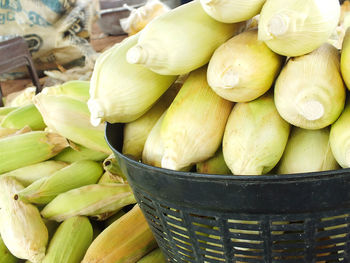 Close-up of fruits for sale at market stall