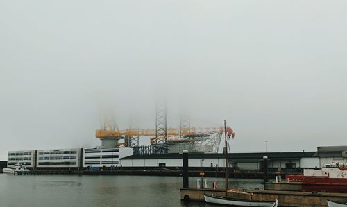 Boats in harbor