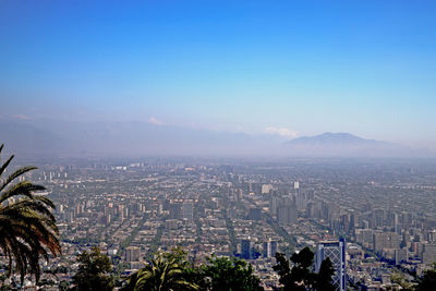 High angle view of city