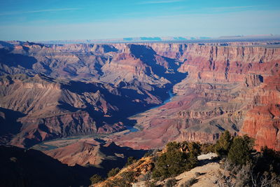 Aerial view of dramatic landscape