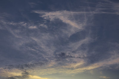 Low angle view of clouds in sky