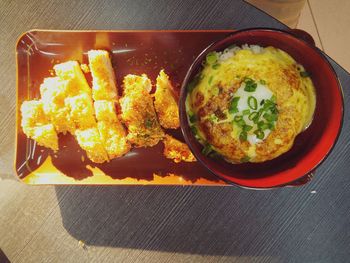 Close-up of served food