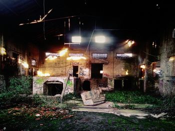 Interior of abandoned building