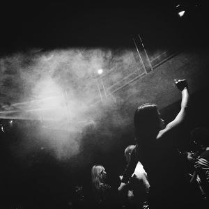 Woman enjoying at night