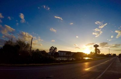 Road at sunset