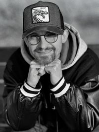 Portrait of young man wearing hat