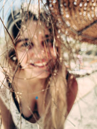Close-up portrait of young woman