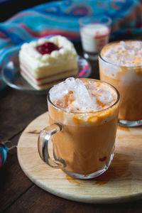 Close-up of coffee on table