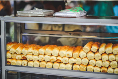 Close-up of bread for sale at store