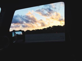 Silhouette of trees at sunset