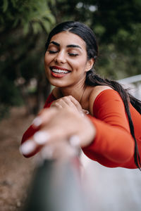 Portrait of a smiling young woman