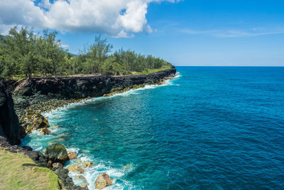 Scenic view of sea against sky