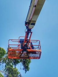 Low angle view of clear blue sky