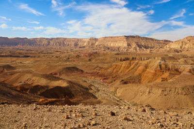 Scenic view of desert against sky