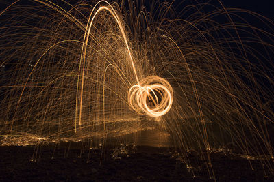 Wire wool at night