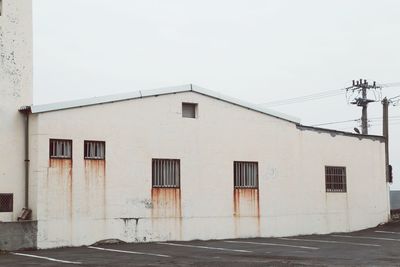 Exterior of house against clear sky