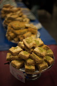 Close-up of bread in container