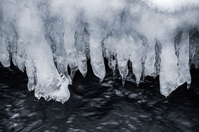 Panoramic shot of frozen sea