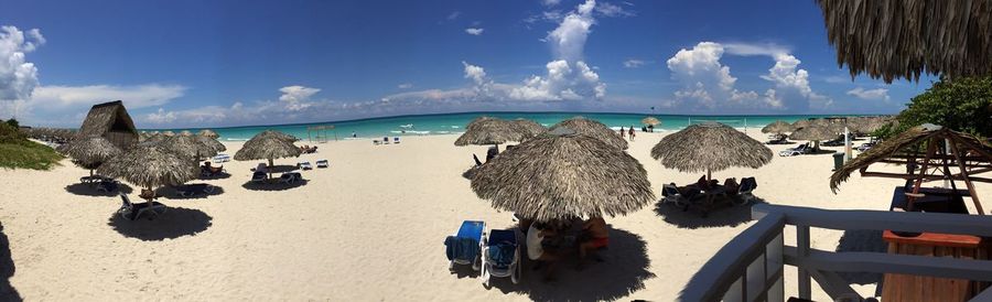 Panoramic view of beach against sky