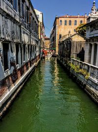 Canal passing through buildings