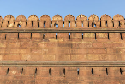 Outer wall of red fort. delhi-world heritage, delhi, india