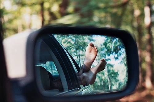 transportation, mode of transport, land vehicle, car, part of, vehicle interior, side-view mirror, car interior, cropped, person, travel, road, close-up, reflection, windshield, personal perspective, glass - material