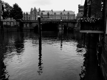 Bridge over river against sky