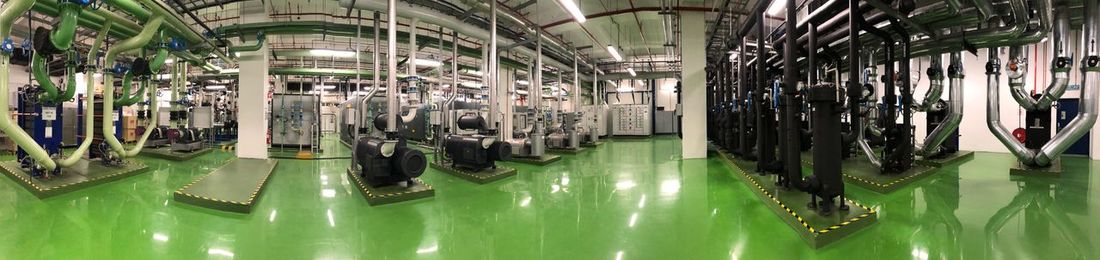 Panoramic shot of illuminated lights