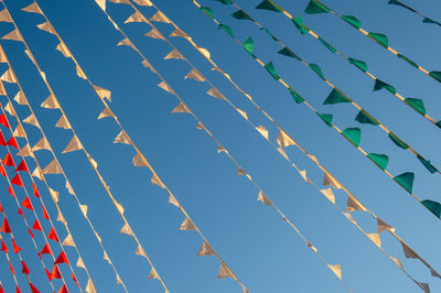 Low angle view of cables against sky