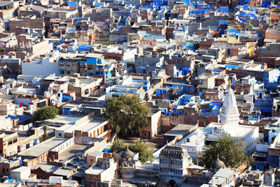 Full frame shot of blue city