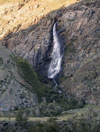 Scenic view of waterfall