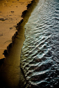 High angle view of sea shore