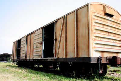 Rusty freight train at shunting yard