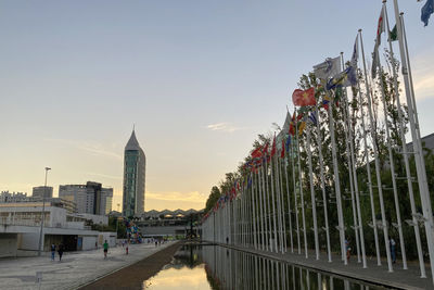 Modern buildings in city against sky