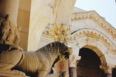 Low angle view of statue