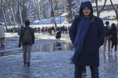 People standing in snow